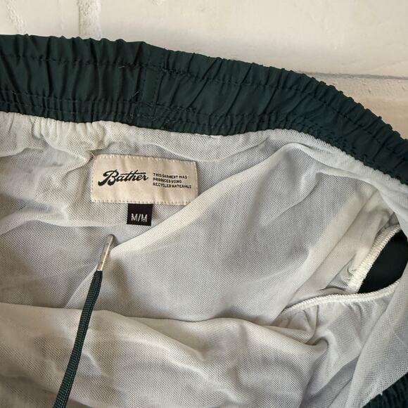 Bather Men's Dark Green Drawstring Mesh Lined Swim Shorts sz M - Picture 4 of 7